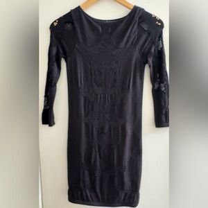 Free people black mini dress size xs/s